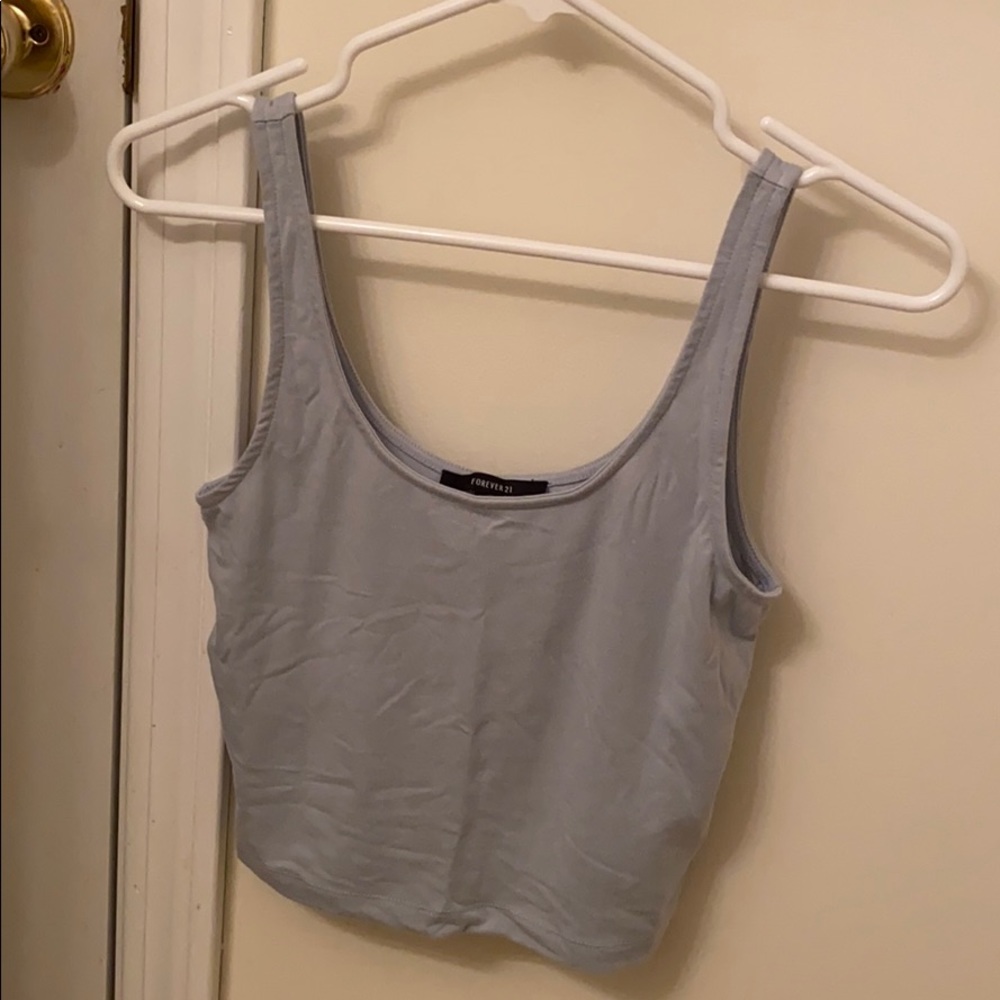 Pale blue tank top